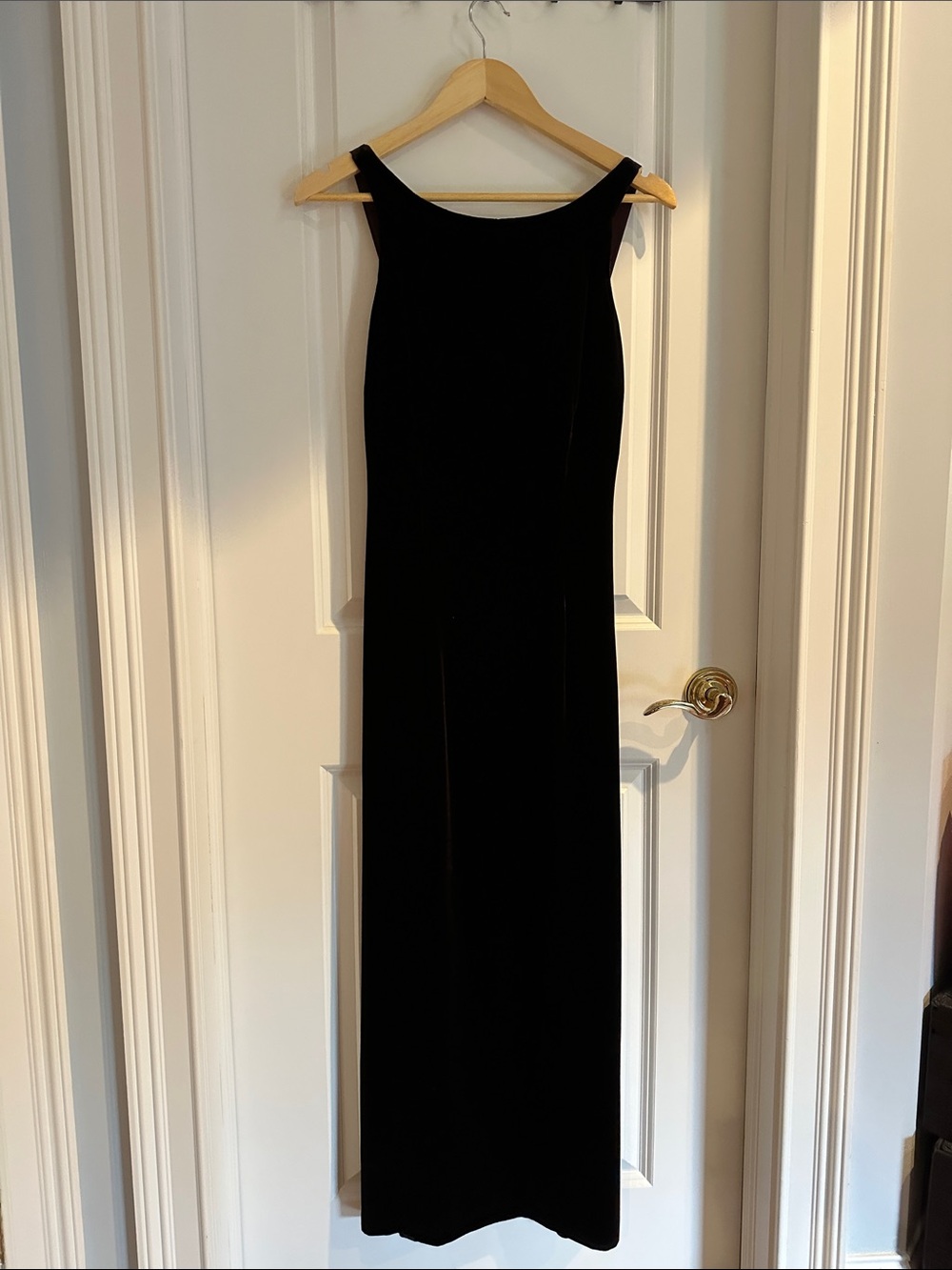 Nicole Miller deep burgundy brown Velvet Maxi Dress